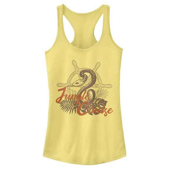 Junior's Jungle Cruise Snake Logo Racerback Tank Top Banana X Small