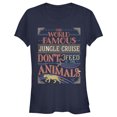 thumbnail image 1 of Junior's Jungle Cruise World Famous Retro Logo  Graphic Tee Navy Blue Small, 1 of 3
