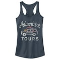 thumbnail image 1 of Junior's Jurassic Park Adventure Car Tours  Racerback Tank Top Indigo X Large, 1 of 3
