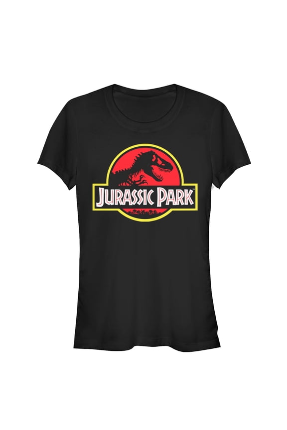 Junior's Jurassic Park Bold Classic Logo Graphic Tee Black 2X Large