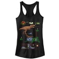 thumbnail image 1 of Junior's Jurassic Park Can You Survive the 8 Bit Pixel Video Game?  Racerback Tank Top Black X Large, 1 of 4