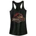 thumbnail image 1 of Junior's Jurassic Park Earth Tone Logo  Racerback Tank Top Black Medium, 1 of 4