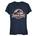 thumbnail image 1 of Junior's Jurassic Park Logo Henna Print  Graphic Tee Navy Blue Small, 1 of 2