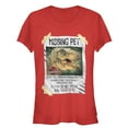 thumbnail image 1 of jurassic park juniors' t. rex missing pet t-shirt, 1 of 2