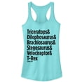 thumbnail image 1 of Junior's Jurassic Park Triceratops and Dilophosaurus Racerback Tank Top Cancun Large, 1 of 3