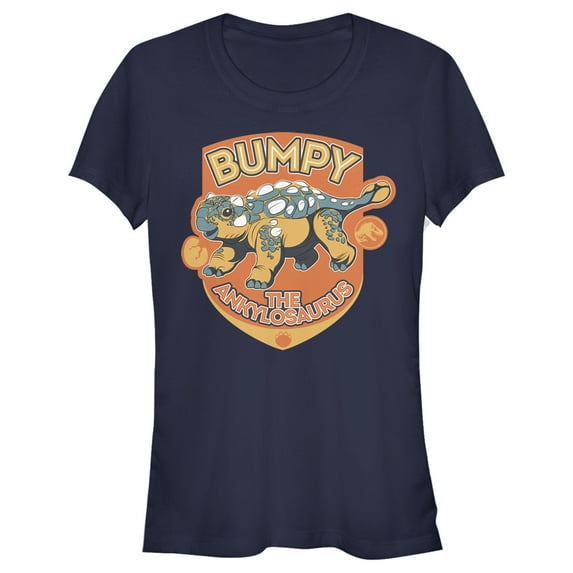 Junior's Jurassic World: Camp Cretaceous Bumpy the Ankylosaurus Graphic Tee Navy Blue 2X Large