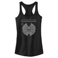 thumbnail image 1 of Junior's Jurassic World: Dominion Beware Venom Spitting Dilophosaurus  Racerback Tank Top Black Small, 1 of 5