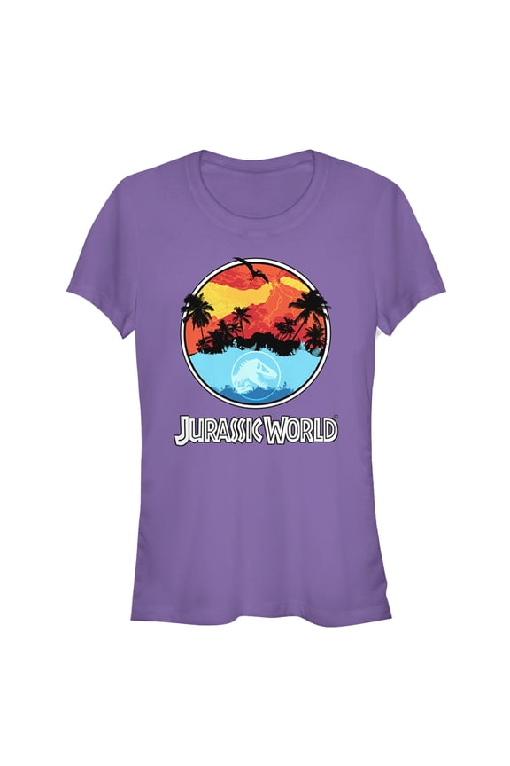 Junior's Jurassic World: Fallen Kingdom Apocalypse Logo Graphic Tee Purple Small