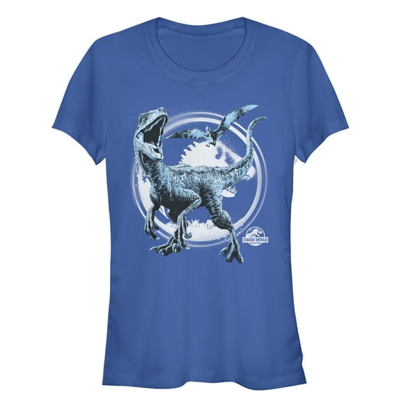 Junior's Jurassic World: Fallen Kingdom Dinosaur Battle Graphic Tee Royal Blue 2X Large