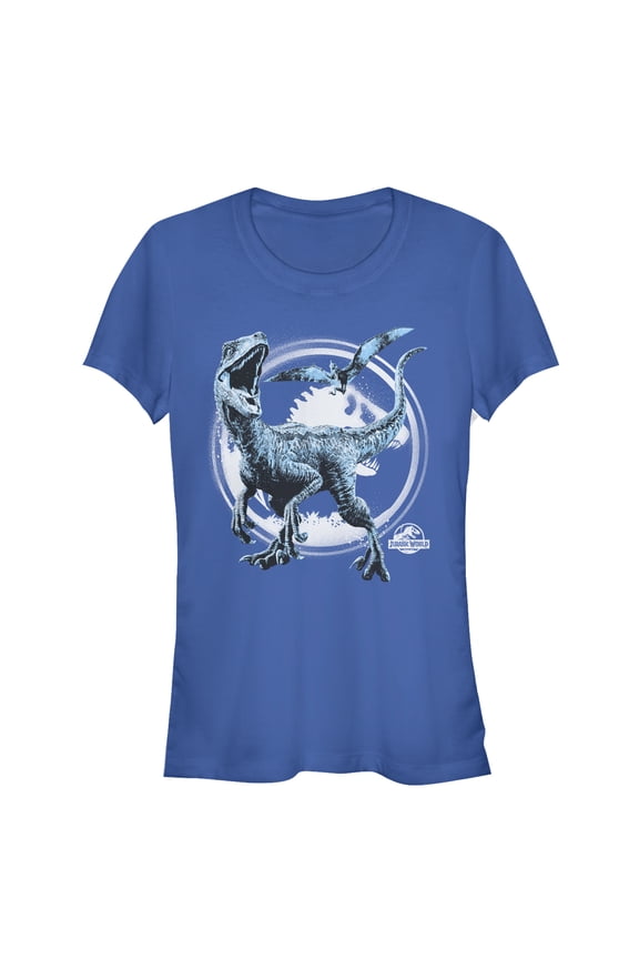 Junior's Jurassic World: Fallen Kingdom Dinosaur Battle Graphic Tee Royal Blue Large