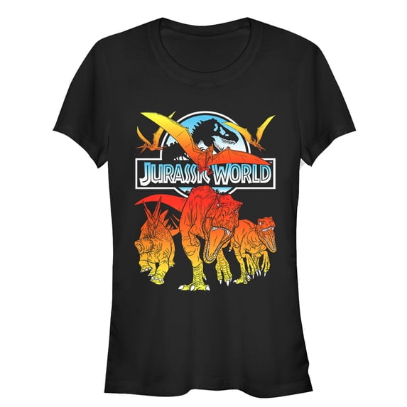 Junior's Jurassic World: Fallen Kingdom Fire Dinosaurs Graphic Tee Black Large