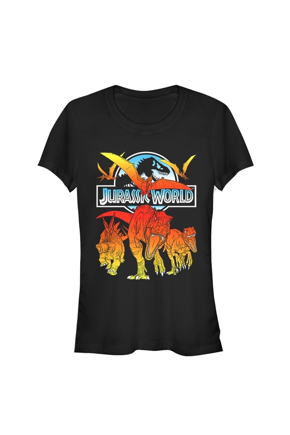 Junior's Jurassic World: Fallen Kingdom Fire Dinosaurs Graphic Tee Black X Large