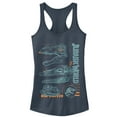 thumbnail image 1 of Junior's Jurassic World: Fallen Kingdom Fossil Skulls Racerback Tank Top Indigo Medium, 1 of 3