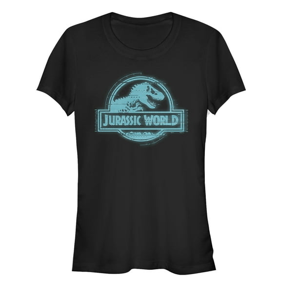 Junior's Jurassic World: Fallen Kingdom Glitch Logo  Graphic Tee Black Large