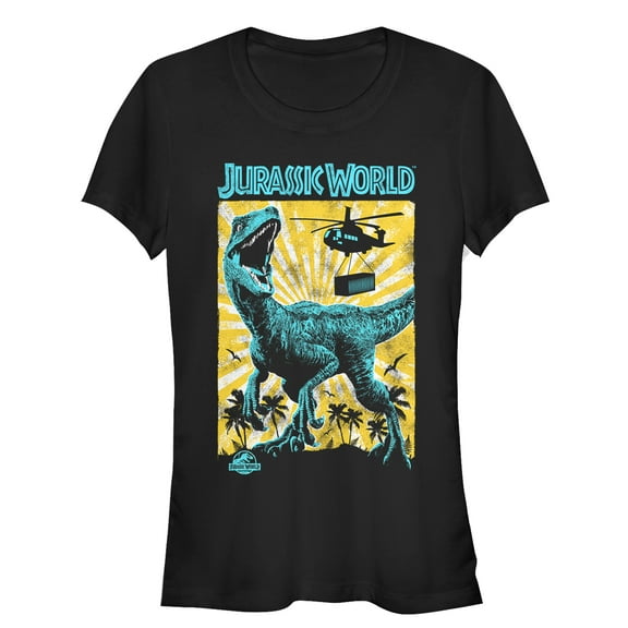 Junior's Jurassic World: Fallen Kingdom Helicopter Capture  Graphic Tee Black Small