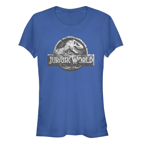 Junior's Jurassic World: Fallen Kingdom Logo  Graphic Tee Royal Blue X Large