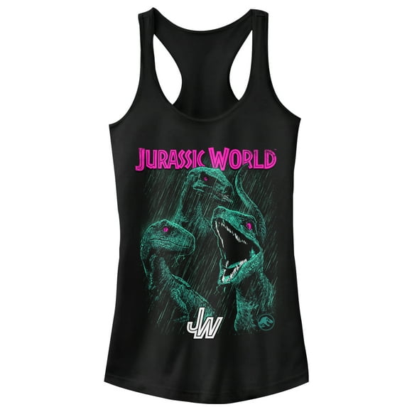 Junior's Jurassic World: Fallen Kingdom Raptor Eyes Racerback Tank Top Black X Large