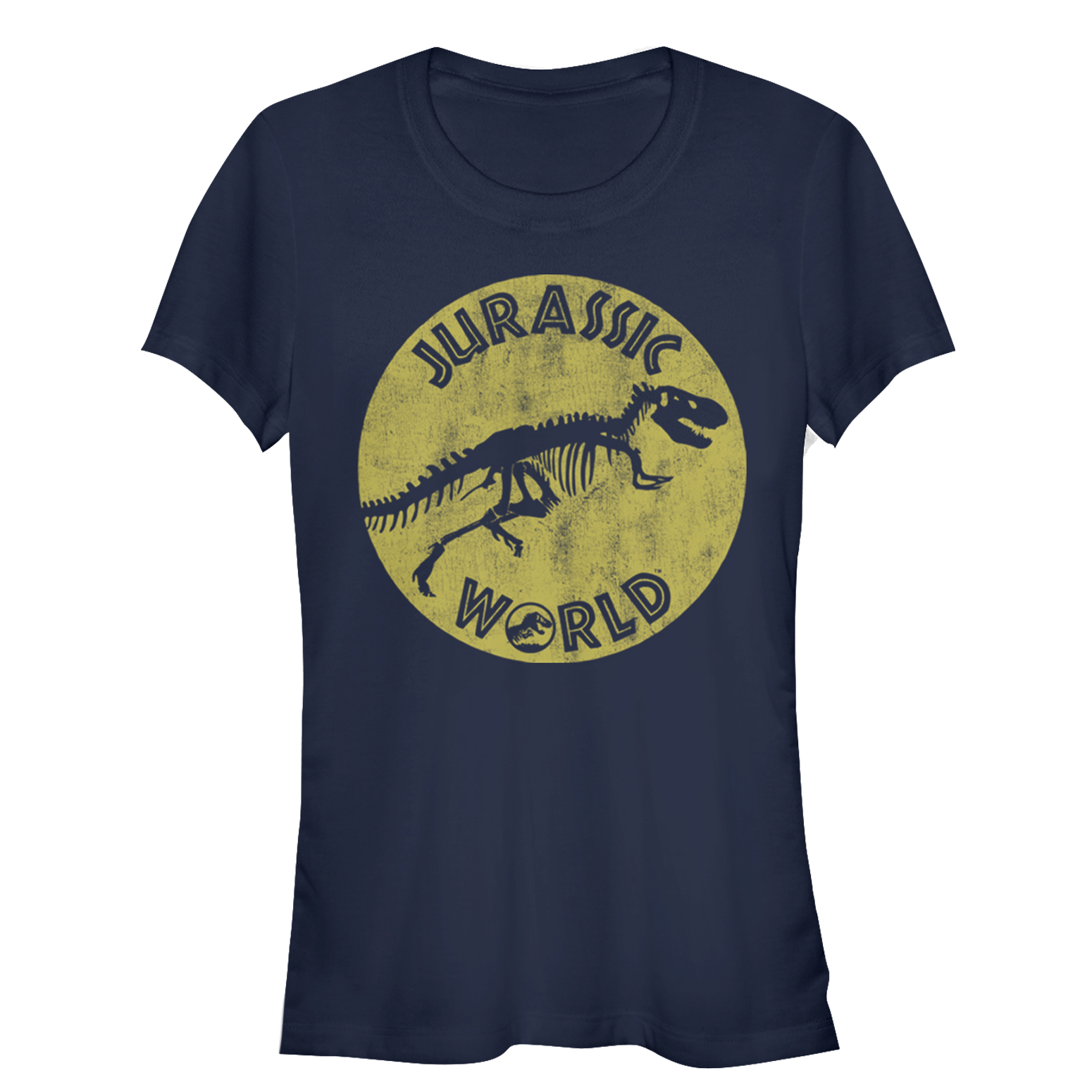 Junior's Jurassic World Fallen Kingdom Retro Fossil Graphic Tee Navy