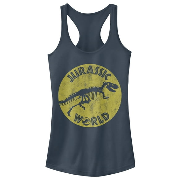 Junior's Jurassic World: Fallen Kingdom Retro Fossil  Racerback Tank Top Indigo Small