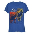 thumbnail image 1 of Junior's Jurassic World: Fallen Kingdom Sharp Teeth Crack  Graphic Tee Royal Blue Medium, 1 of 2