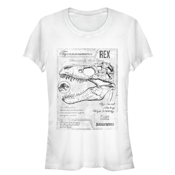 Junior's Jurassic World: Fallen Kingdom T. Rex Schematics  Graphic Tee White X Large