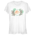 thumbnail image 1 of Junior's Jurassic World Floral T-Rex Logo Graphic Tee White Small, 1 of 3