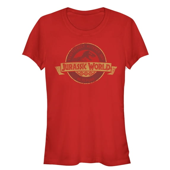 Junior's Jurassic World Genetically Altered Logo Graphic Tee Red X Large