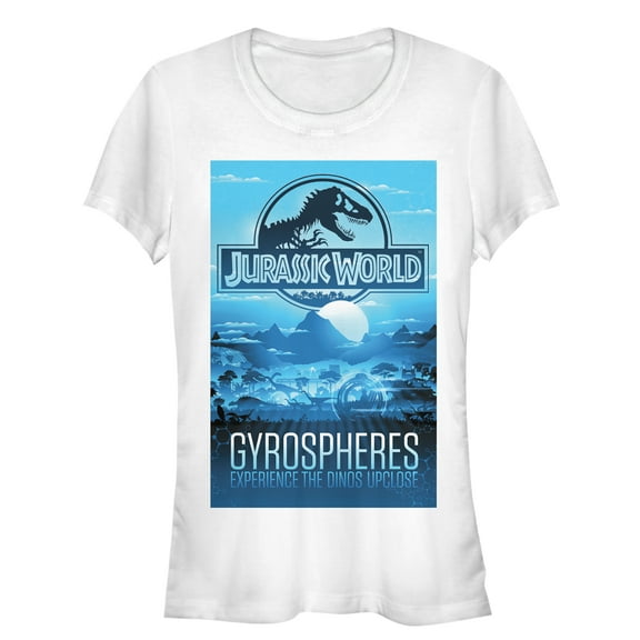 Junior's Jurassic World Gyrospheres  Graphic Tee White Small