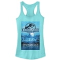 thumbnail image 1 of Junior's Jurassic World Gyrospheres Racerback Tank Top Cancun Large, 1 of 3