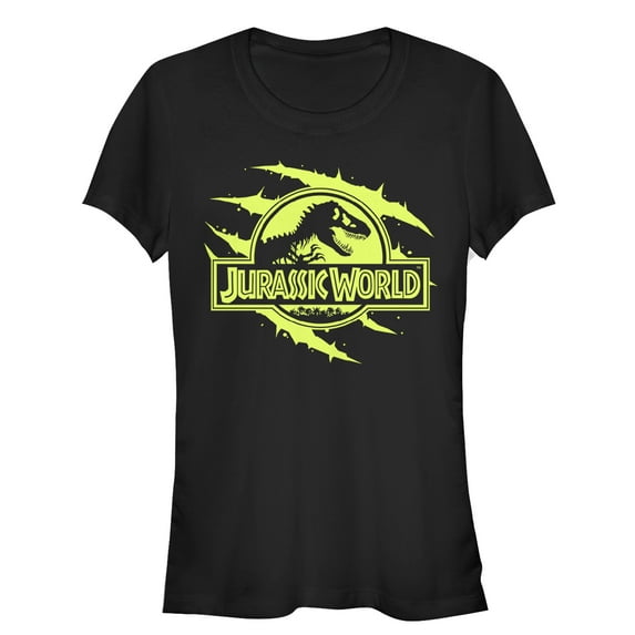 Junior's Jurassic World Logo Claw Marks Graphic Tee Black 2X Large