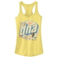 thumbnail image 1 of Junior's Jurassic World Mr. DNA Cartoon  Racerback Tank Top Banana Medium, 1 of 3