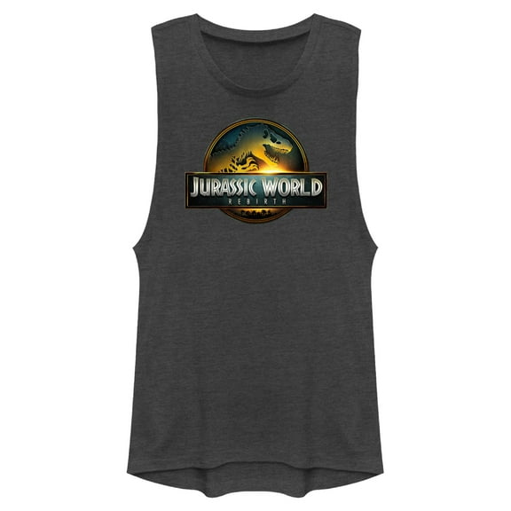 Junior's Jurassic World: Rebirth Official Movie Logo  Festival Muscle Graphic T-Shirt