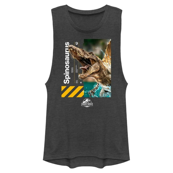Junior's Jurassic World: Rebirth Spinosaurus Portrait Festival Muscle Graphic T-Shirt