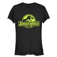 thumbnail image 1 of Junior's Jurassic World Retro T. Rex Logo  Graphic Tee Black Small, 1 of 2