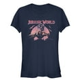 thumbnail image 1 of Junior's Jurassic World Retro T. Rex Silhouette Graphic Tee Navy Blue Large, 1 of 2
