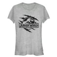 thumbnail image 1 of Junior's Jurassic World Scale Logo Claw Marks  Graphic Tee Athletic Heather Medium, 1 of 2