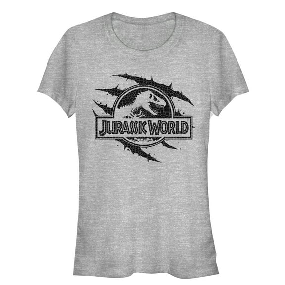 Junior's Jurassic World Scale Logo Claw Marks Graphic Tee Athletic Heather X Large