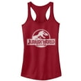 thumbnail image 1 of Junior's Jurassic World Simple T. Rex Logo  Racerback Tank Top Scarlet 2X Large, 1 of 3