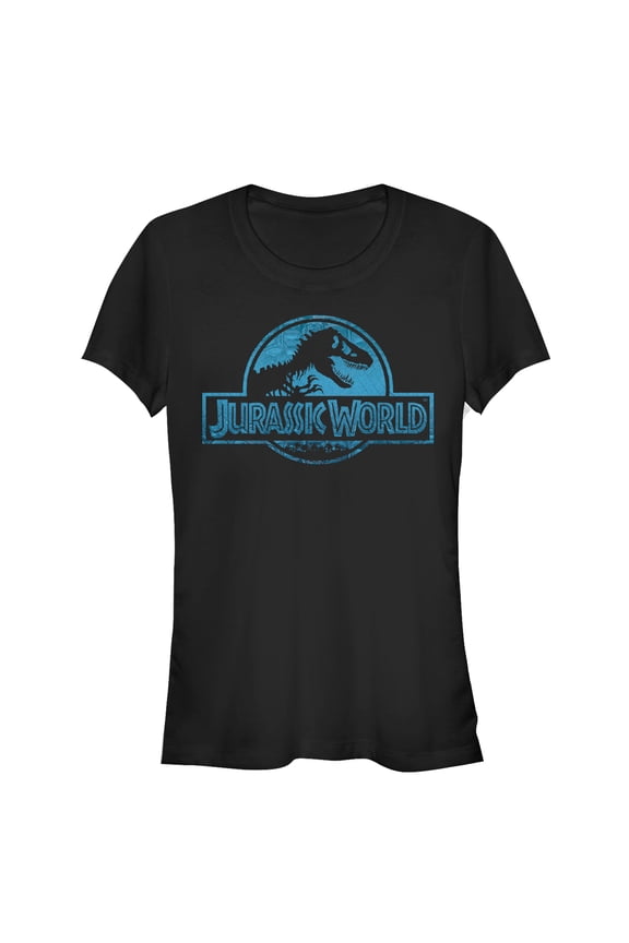 Junior's Jurassic World Water Ripple Logo Graphic Tee Black Small