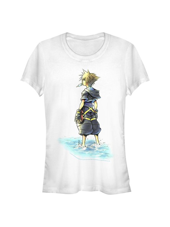 Junior's Kingdom Hearts 1 Beach Sora Graphic Tee White Medium