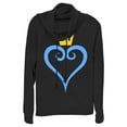 thumbnail image 1 of Junior's Kingdom Hearts 1 Blue Heart  Cowl Neck Sweatshirt Black 4X Large, 1 of 4