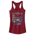 thumbnail image 1 of Junior's Kingdom Hearts 1 Periodic Table Racerback Tank Top Scarlet Small, 1 of 4