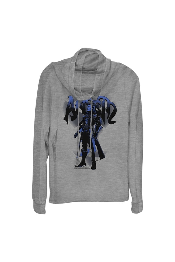 Junior's Kingdom Hearts 1 Seeker of Darkness Cowl Neck Sweatshirt Gray Heather Medium