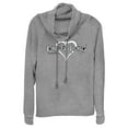 thumbnail image 1 of Junior's Kingdom Hearts 1 Sketch Logo  Cowl Neck Sweatshirt Gray Heather Large, 1 of 4