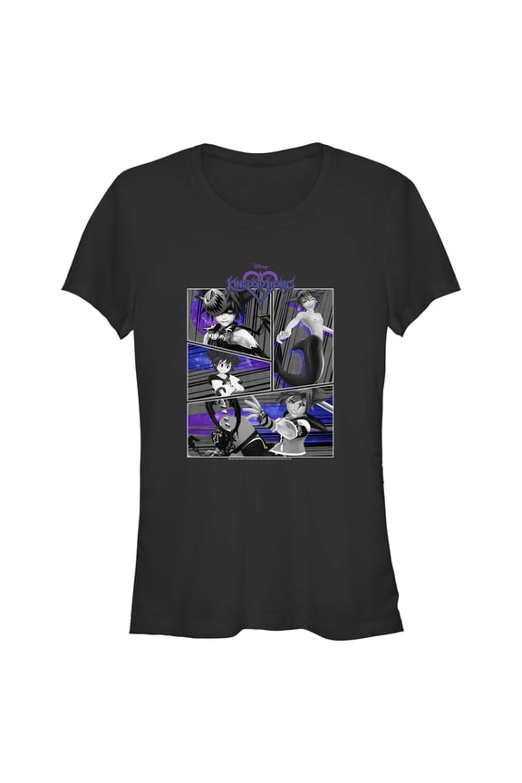 Junior's Kingdom Hearts 1 Sora Different Styles Graphic Tee Black X Large