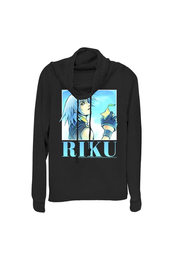 Junior's Kingdom Hearts 1 Sora's Best Friend Cowl Neck Sweatshirt Black X Large