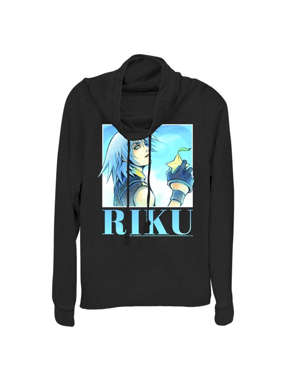 Junior's Kingdom Hearts 1 Sora's Best Friend Cowl Neck Sweatshirt Black X Large