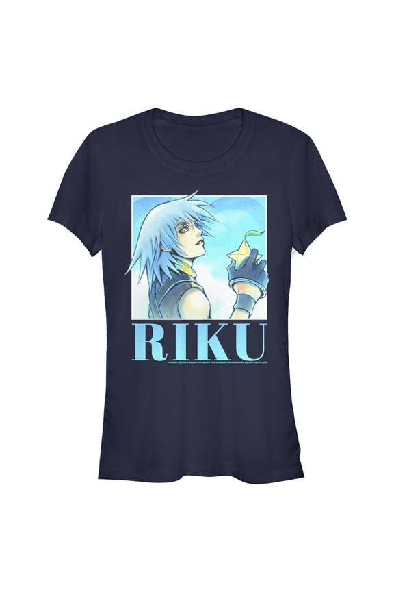 Junior's Kingdom Hearts 1 Sora's Best Friend Graphic Tee Navy Blue Large
