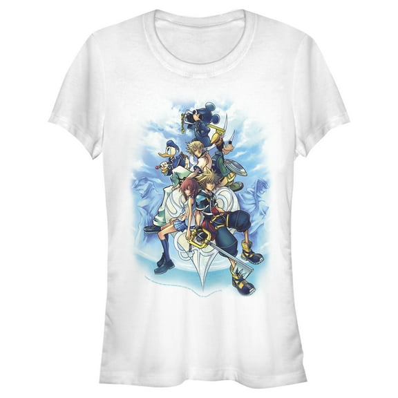 Junior's Kingdom Hearts 2 Box Art  Graphic Tee White Medium