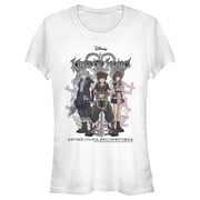 Junior's Kingdom Hearts 3 Hero Group Shot Graphic Tee White Large
